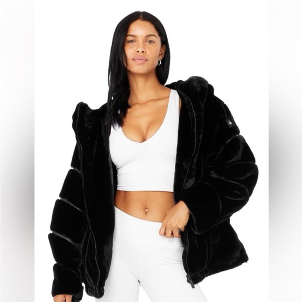 KNOCK OUT FAUX FUR JACKET - BLACK